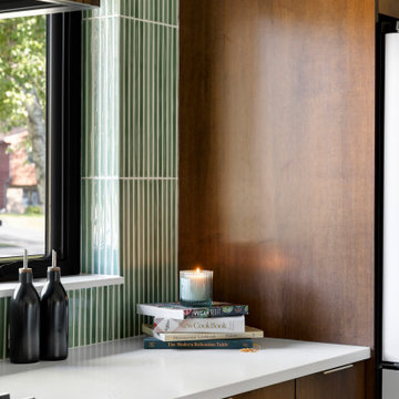 Statement Range Wall with Custom Cabinetry