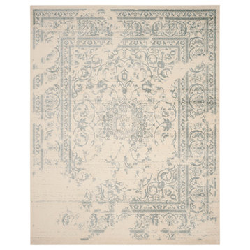 Safavieh Adirondack Collection ADR101 Rug, Ivory/Slate, 9'x12'