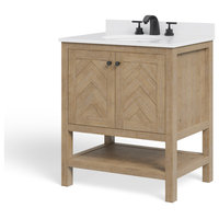 Savannah Bathroom Vanity, Acacia, 30", Single Sink, Freestanding
