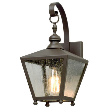 Mumford, Outdoor Wall Light, 7", Clear Seeded Glass - Incandescent Lamping