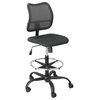 Safco Vue Extended Height Mesh Swivel Office Desk Chair in Black