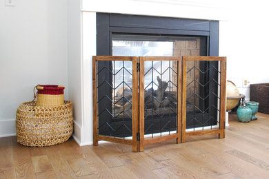 Inspiration for a craftsman family room remodel in DC Metro