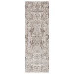 Amer Rugs - Cambridge Runner, Light Gray, 2'6"x8', Abstract - Jazz up your living room, dining room or bedroom with this stunning area rug. Featuring a subtle metallic sheen that shimmers in the sunlight, this area rug is an eye-catching accent to your space. This gorgeous, soft rug is crafted in Turkey of durable shrink polyester, giving a high-low textured feel. Transitional designs in a range of colors and patterns will suit any  type of home decor.