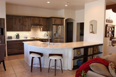Example of a transitional kitchen design in Phoenix