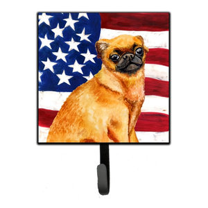 Brussels Griffon Patriotic Leash Or Key Holder Bb9687sh4 Contemporary Wall Hooks By The Store
