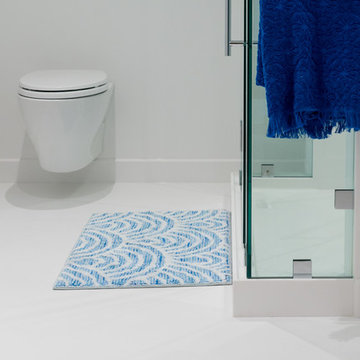 Wall Mounted Toilet in White Corian Bath - Philadelphia PA