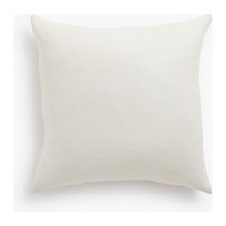 Barn & Willow : Belgian Linen Throw Pillows : Oyster - Knife-edged - Decorative Pillows