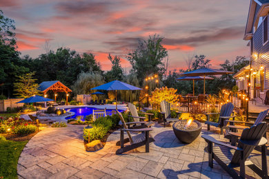 Patio - transitional patio idea in Other