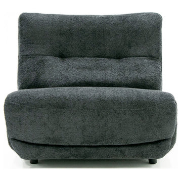 Divani Casa Basil Modern Dark Grey Fabric Large Electric Recliner Chair