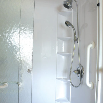 Tub Replacement with Seating and Loft Ceiling - Dual Shower Heads