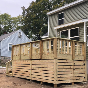 Skirted above-grade decks