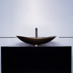 Modern vessel sink and faucet combo | Champagne - Bathroom Fixtures