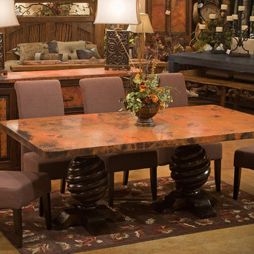 Old World Rustic Copper Dining Table