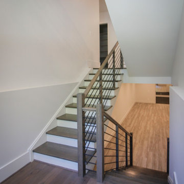Project #79 | Minimalist Staircase with Black Horizontal Rods