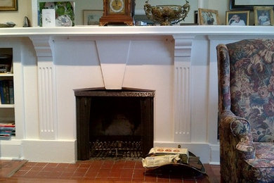 Refacing the fireplace with marble