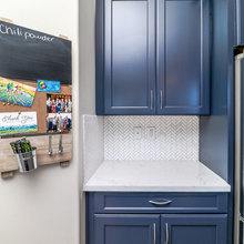 blue kitchen backsplash