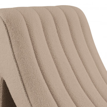 Meridian Orian Teddy Fabric Chaise - Beige