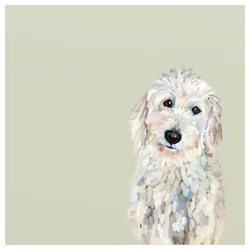 "Best Friend - White Golden Doodle" Canvas Wall Art by Cathy Walters