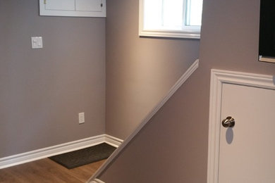Inspiration for a coastal basement remodel in Toronto