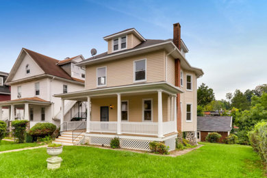 Example of a transitional exterior home design in DC Metro