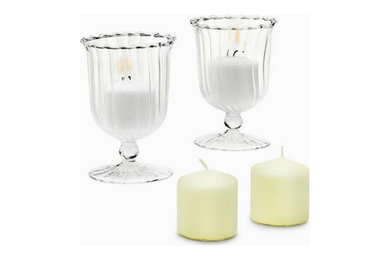 2in White and Ivory Pillar Candles, Set of 8, White