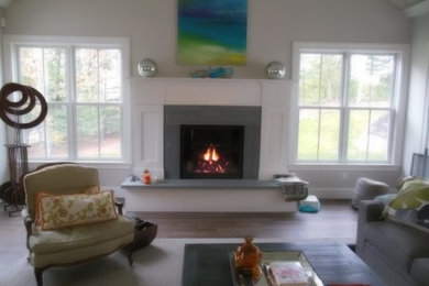 Inspiration for a living room remodel in Boston