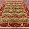 6'x9' Oriental Handmade Wool William Morris Area Rug, Q1751