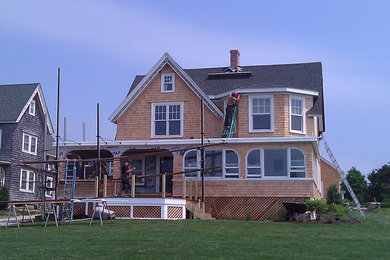 Inspiration for a craftsman home design remodel in Providence