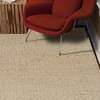 Naturals Solid Pattern Jute/ Cotton Taupe/Gray Area Rug (8 x 10)