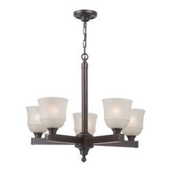 Cream-Snow-5-LT-Energy-Star-Heritage-Bronze-Chandelier - Chandeliers