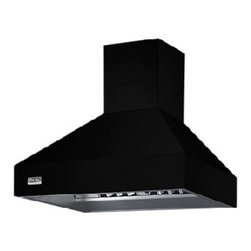 Viking 42" Wall Mount Chimney Range Hood, Black | VCWH54248BK - Range Hoods And Vents