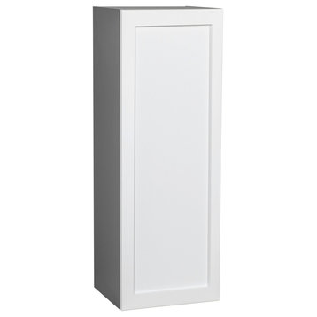 15 x 42 Wall Cabinet-Single Door-with Shaker White Matte door