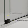 Milano 48" W x 72" H Hinged Frameless Tub Door, Matte Black