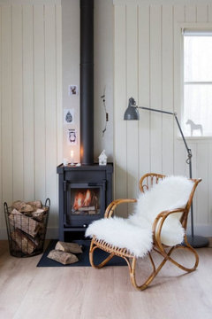 How to decorate around a wood burning stove