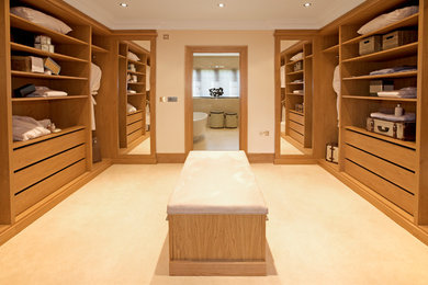 This is an example of a contemporary storage and wardrobe in Dorset.