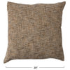 20" Square Melange Cotton Blend Boucle Pillow, Gray/Tan