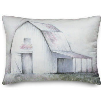 Pastel Barn Painting 14x20 Spun Poly Pillow