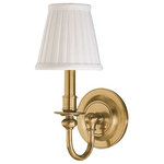 Hudson Valley Lighting - Beekman 1-Light Wall Sconce, Aged Brass - Shade Finish: Off White