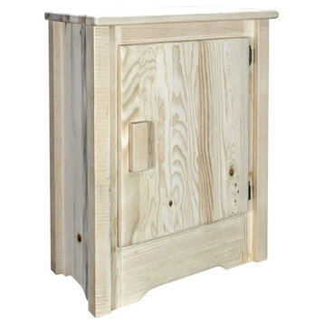 Montana Woodworks Homestead Right Hinged Solid Wood Accent Cabinet in Natural