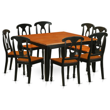 9-Piece Dining Room Set, Table and 8 Wooden Chairs