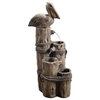 Outdoor Tiered Pelican Waterfall Fountain