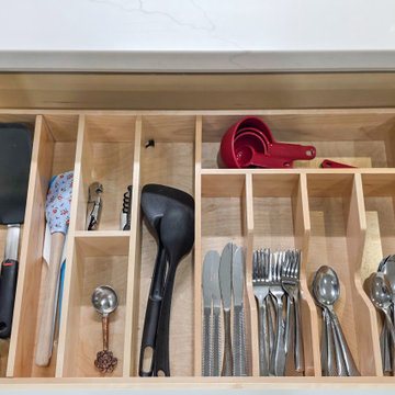 Custom Utensil Drawer with Wood Organizer Inserts