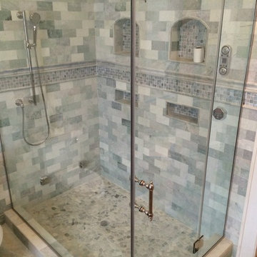 Frameless Corner Steam Shower Doors