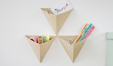 DIY : Équipez votre bureau grâce à des rangements muraux en origami