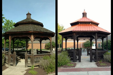 Inspiration for a large timeless patio remodel in Charlotte