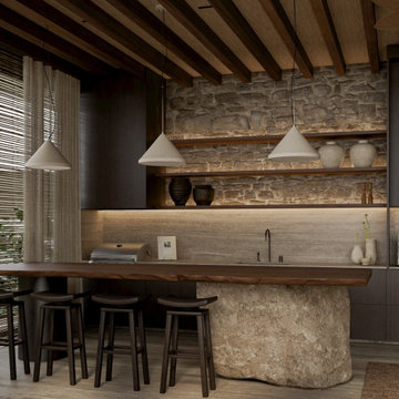 Japandi style kitchen