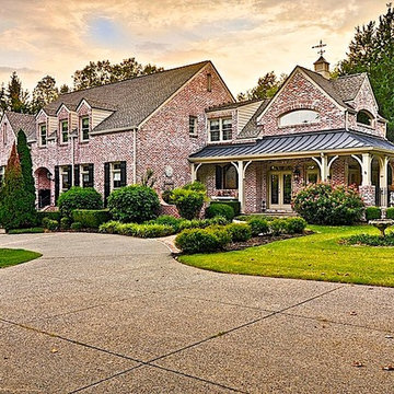 Country French With Side Porch & Terrace