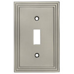 Cosmas - Cosmas 25053-SN Satin Nickel Single Toggle Switchplate Cover - Finish: Satin Nickel