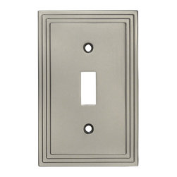 Cosmas - Cosmas 25053-SN Satin Nickel Single Toggle Switchplate Cover - Switch Plates And Outlet Covers
