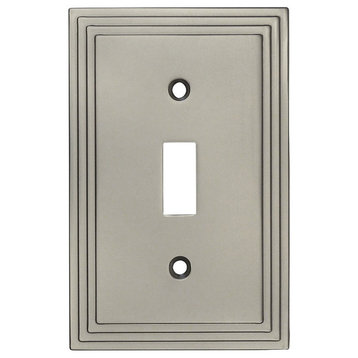 Cosmas 25053-SN Satin Nickel Single Toggle Switchplate Cover